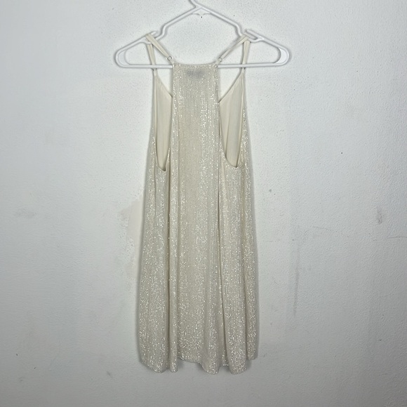 Mlv Carmen Sequin Dress In Ivory - Picture 6 of 7